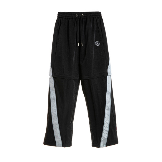 MWM Unisex παντελόνι Black Techwear Zip-Off Pants Metal Tape